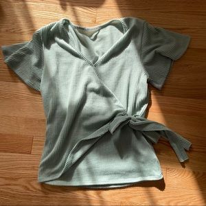 Sage Wrap Top